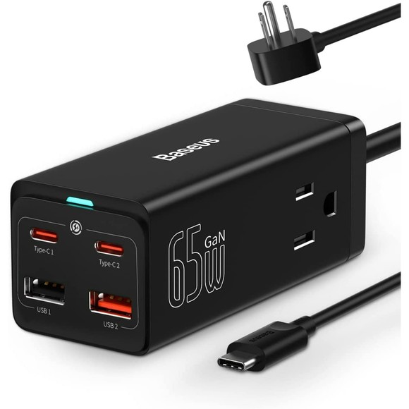 USB C Charger Baseus PowerCombo 65W (Fast Charging) - Picture 1 of 7